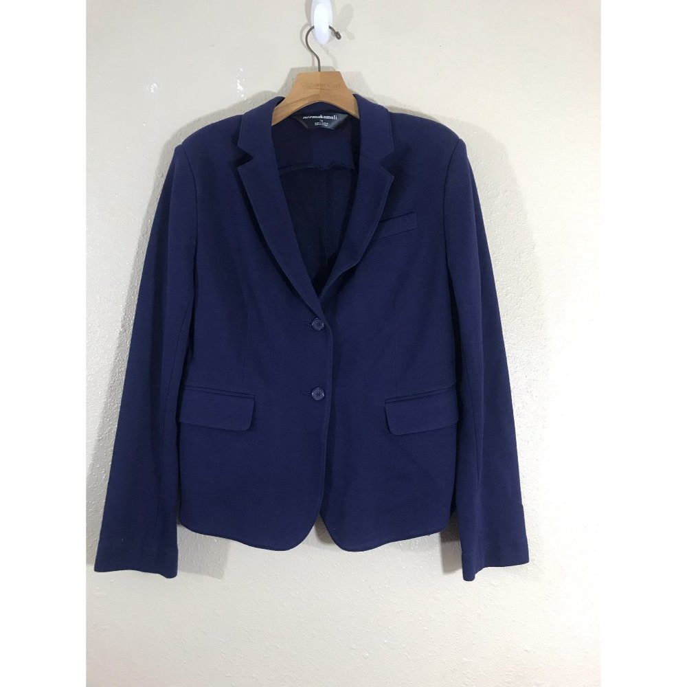Norma Kamali Navy Knit Blazer Size L